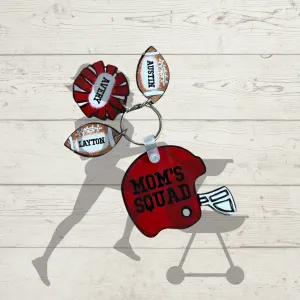 Football Helmet/Cheer Cone Keychains with Charms