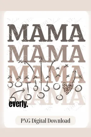 Football Mama Playbook Design PNG Download