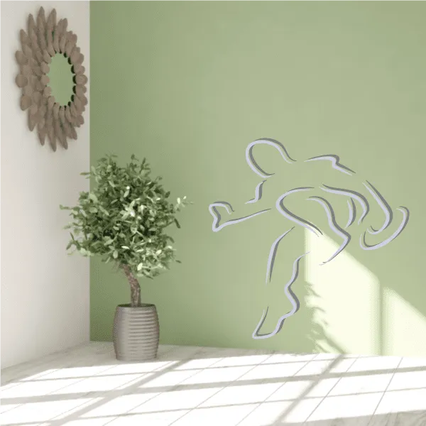 Football Player Wall Decal - Vinyl Sticker - Car Sticker - Die Cut Sticker - CDSCOLOR095