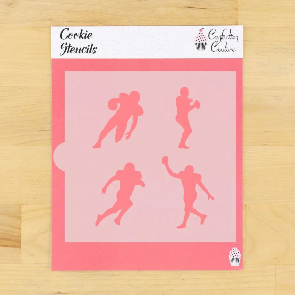 Football Players Cookie Stencils