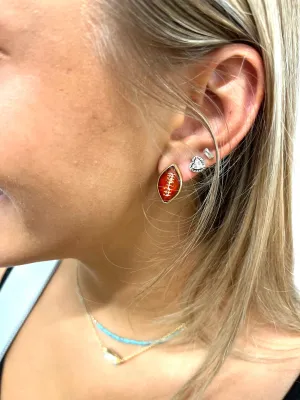 FOOTBALL STUD EARRINGS