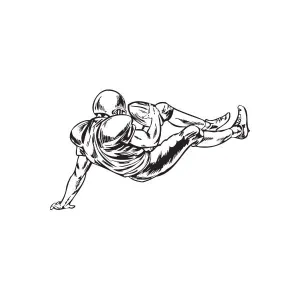 Football Wall Decal - Vinyl Decal - Car Decal - DC 032