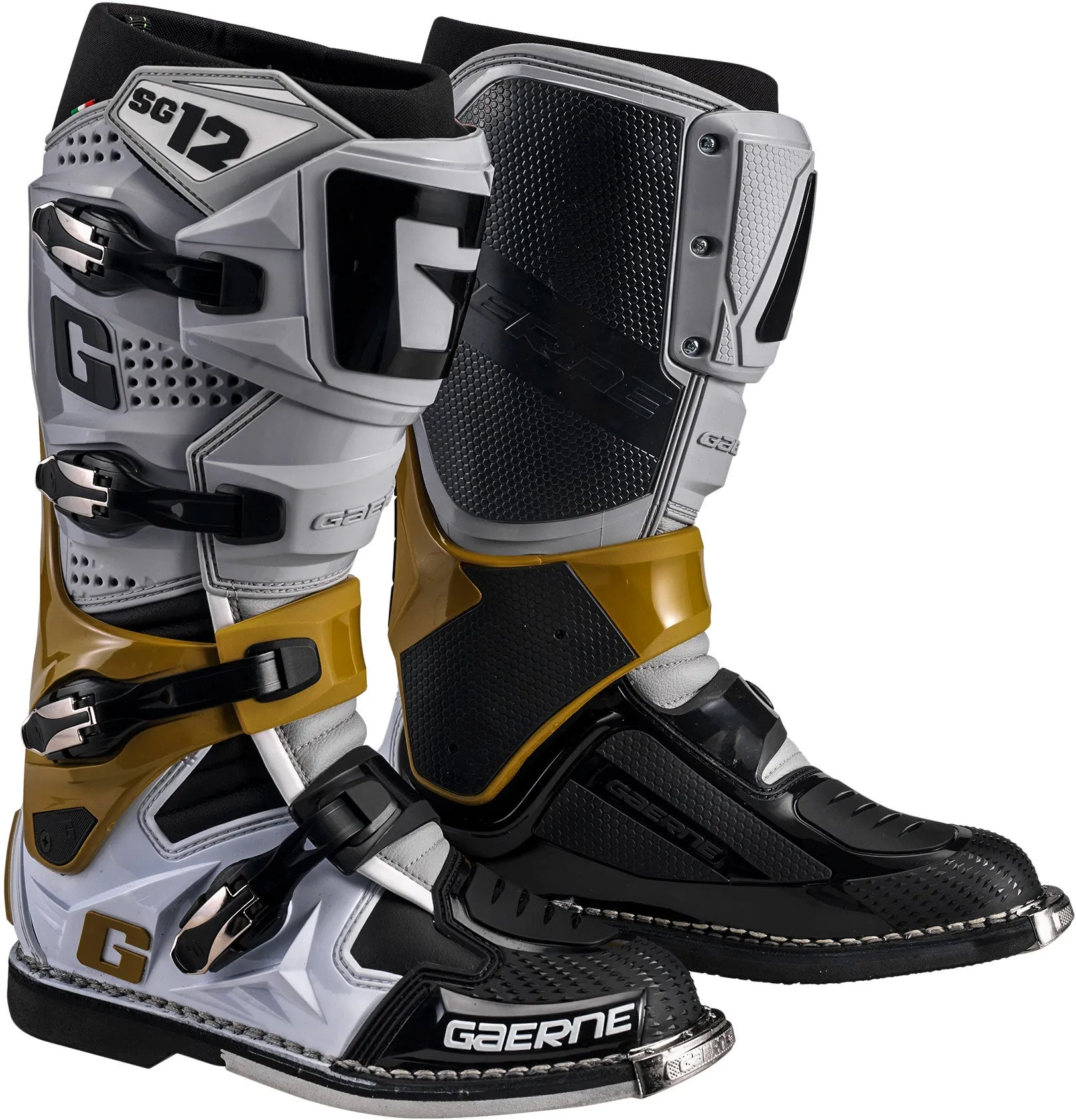 GAERNE SG-12 BOOTS GREY/MAGNESIUM/ WHITE SZ 10 2174-080-10