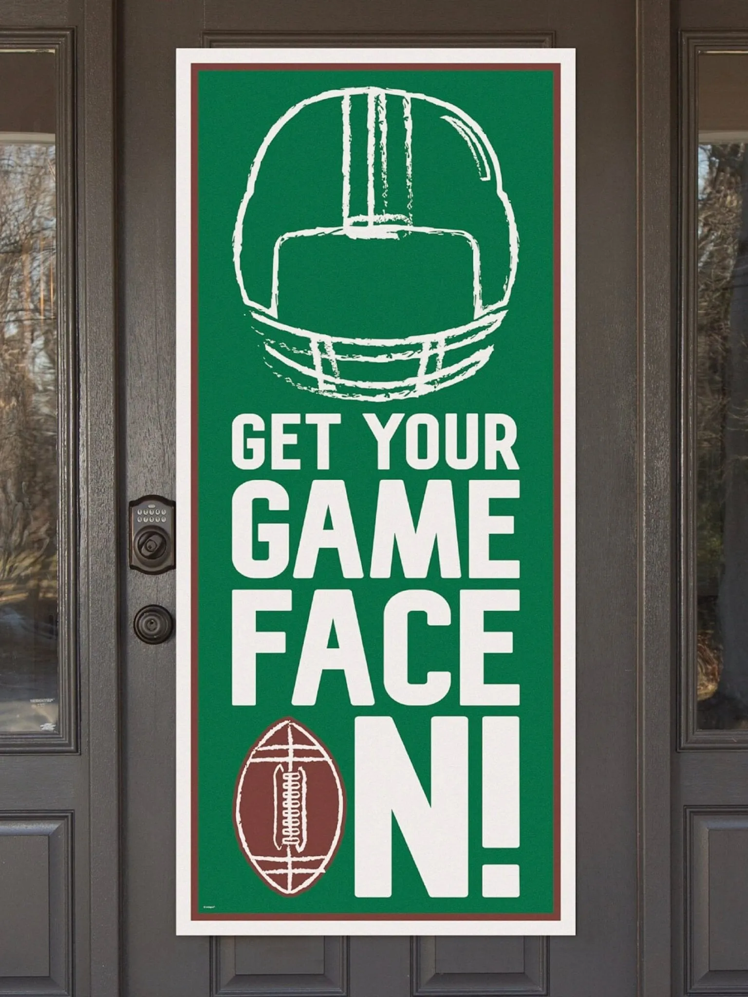 Game Face Football Door Poster