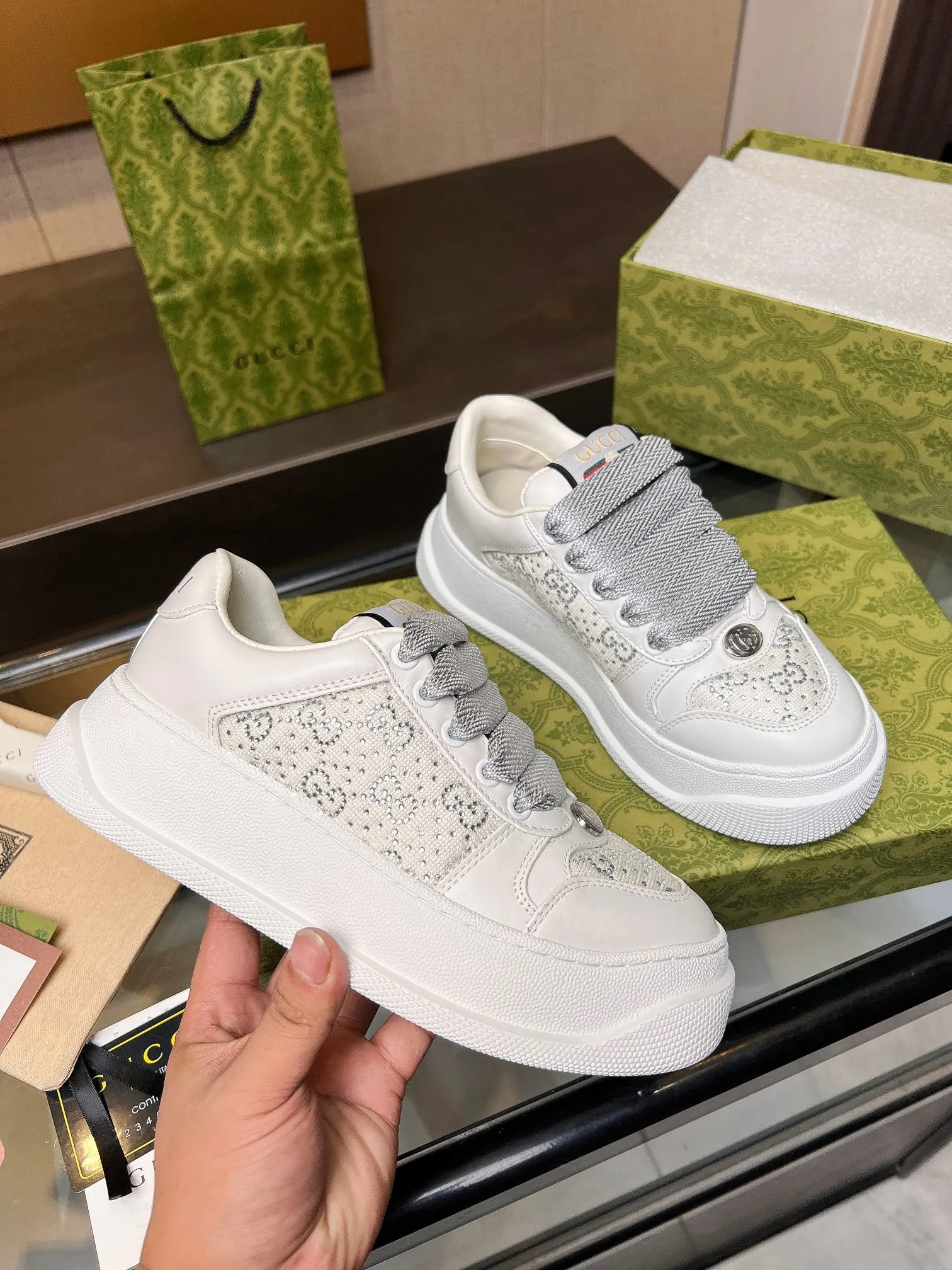 GCI Off White Screener Sneakers-044