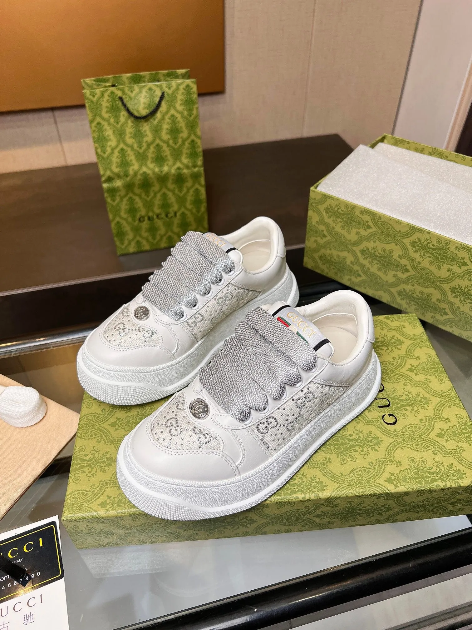 GCI Off White Screener Sneakers-044