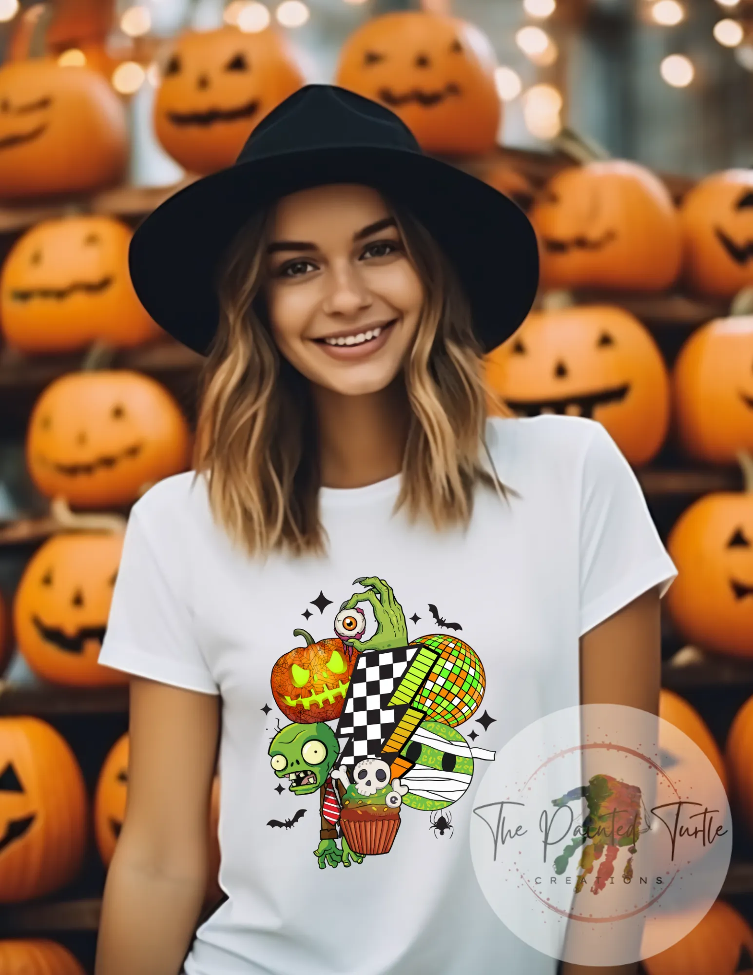 Halloween - 80s Retro - Zombies - Checkered Bolt - Smiley Face -Disco - Monster