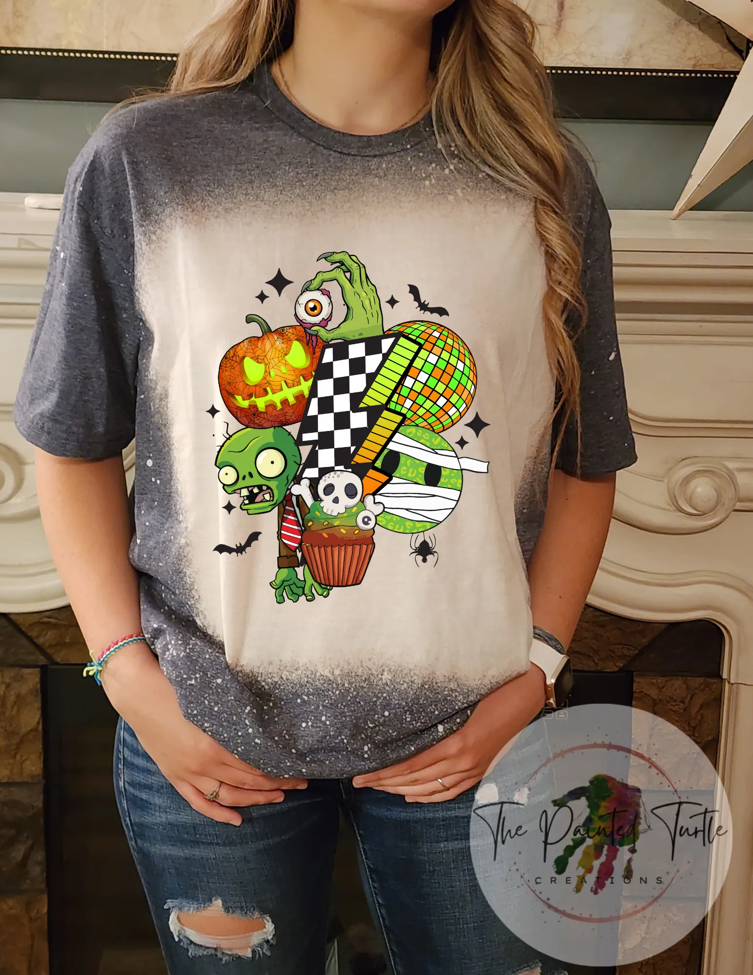 Halloween - 80s Retro - Zombies - Checkered Bolt - Smiley Face -Disco - Monster