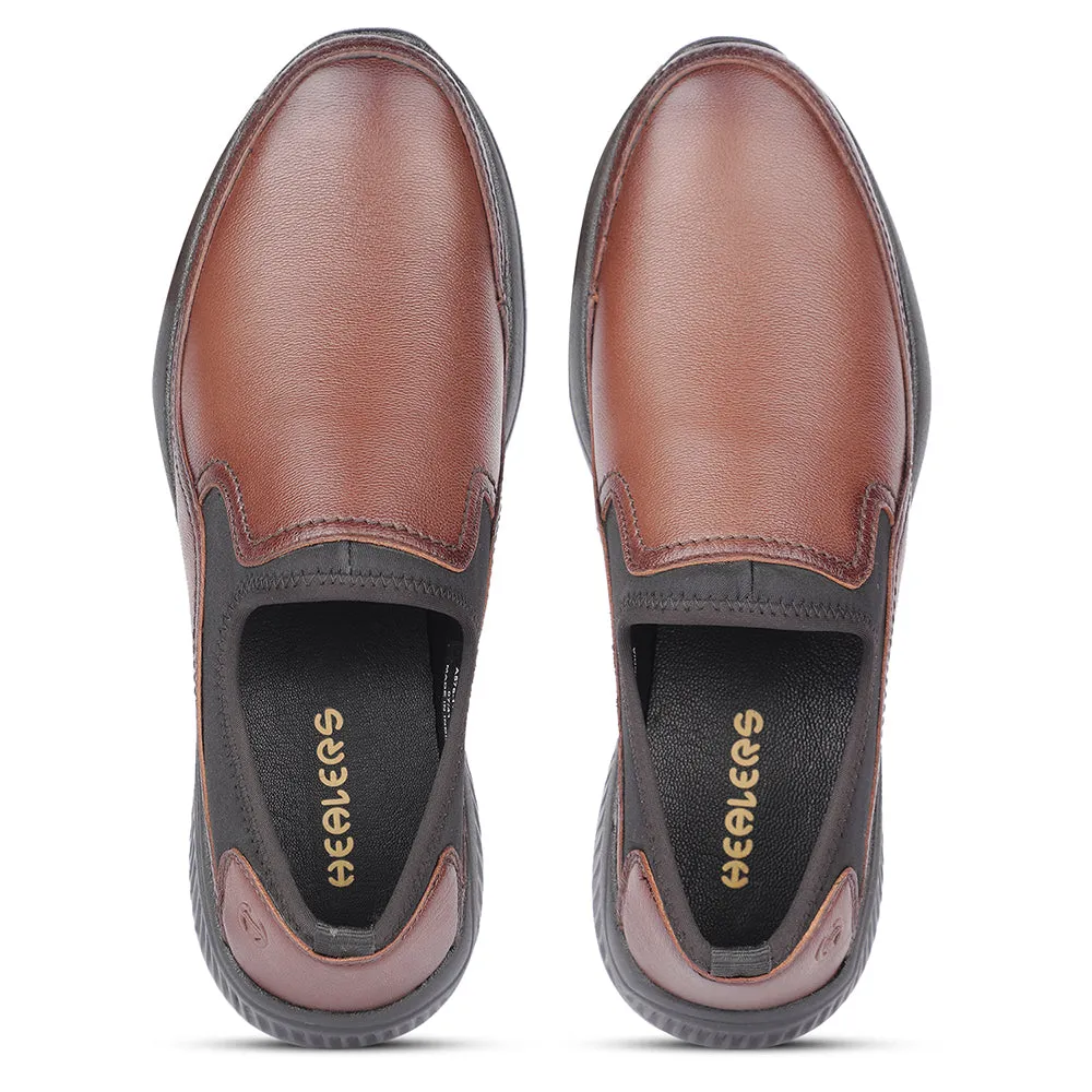 Healers Casual Tan Non Lacing For Men A576-11 By Liberty