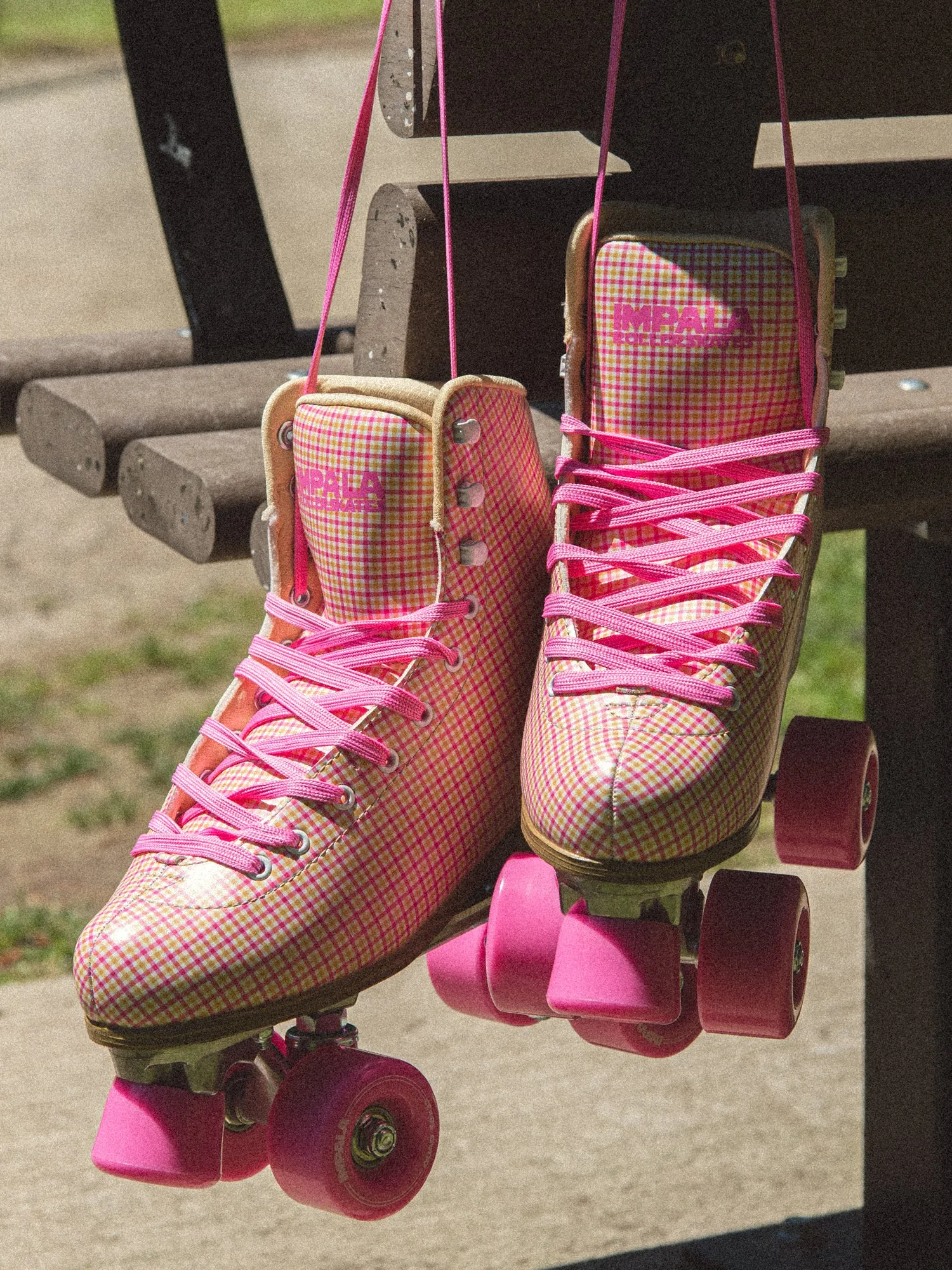 IMPALA ROLLERSKATES SIDEWALK SKATES - ROLLER SKATES - TARTAN PINK - CLEARANCE