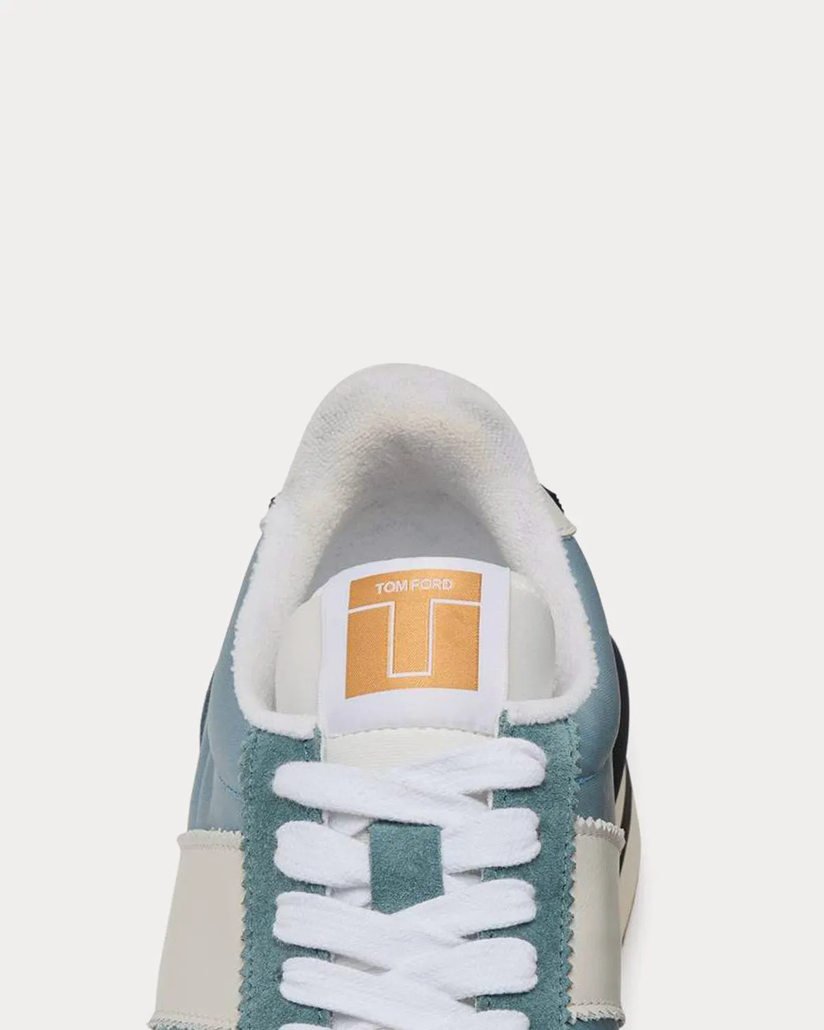 James Suede & Technical Fabric Pale Blue / White Low Top Sneakers