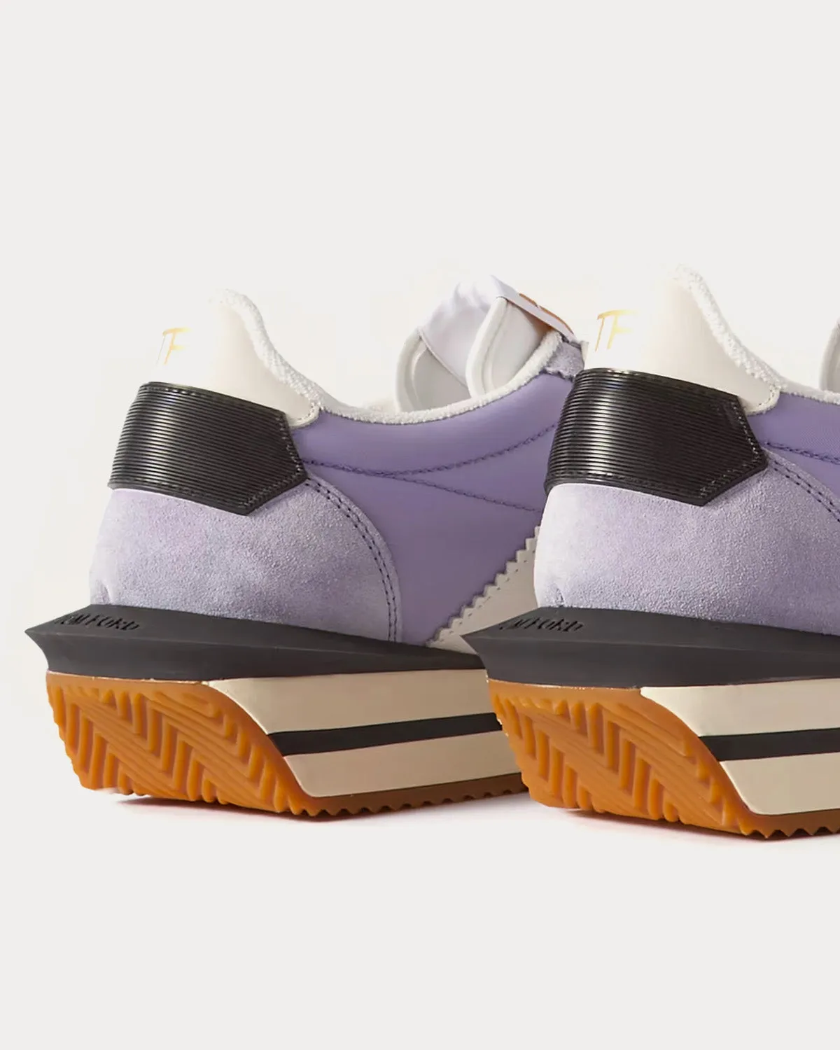James Suede & Technical Fabric Purple / White Low Top Sneakers