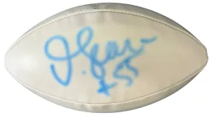 Junior Seau Autographed Wilson White Panel Football (JSA)