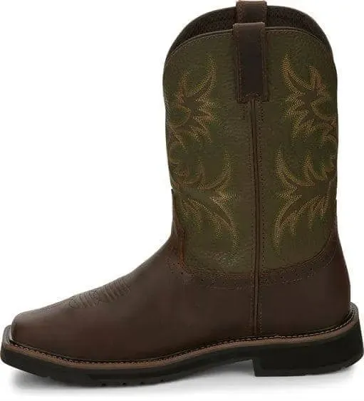 JUSTIN BOOTS - Keavan Safety Toe, Dark Brown