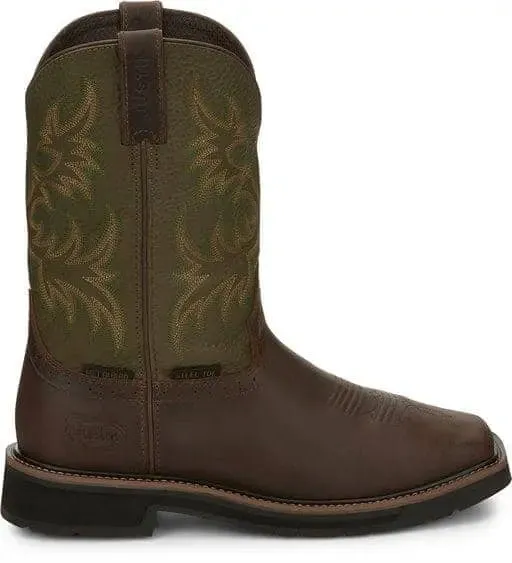 JUSTIN BOOTS - Keavan Safety Toe, Dark Brown