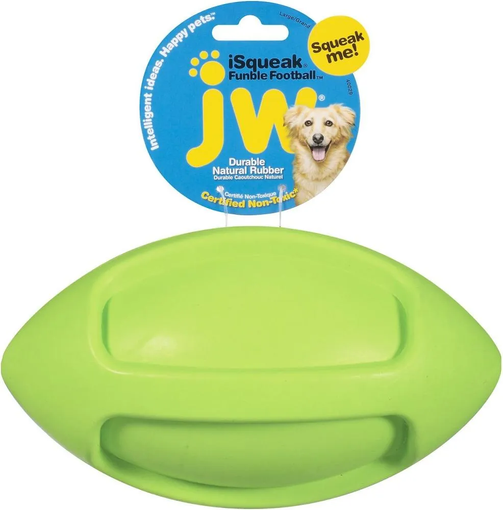 JW Pet iSqueak Funble Football Dog Toy (Large)