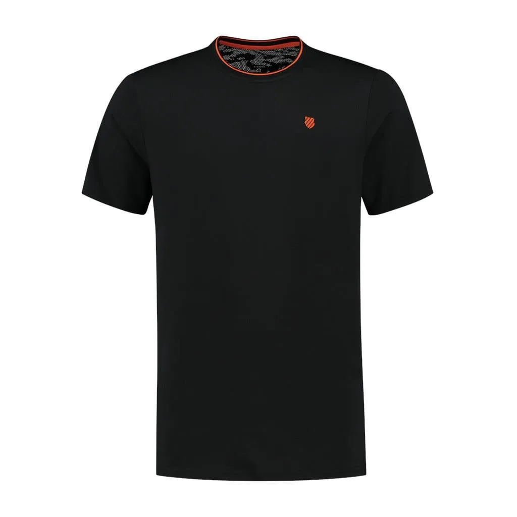 K-Swiss Hypercourt Mesh Crew Mens T-Shirt - Jet Black