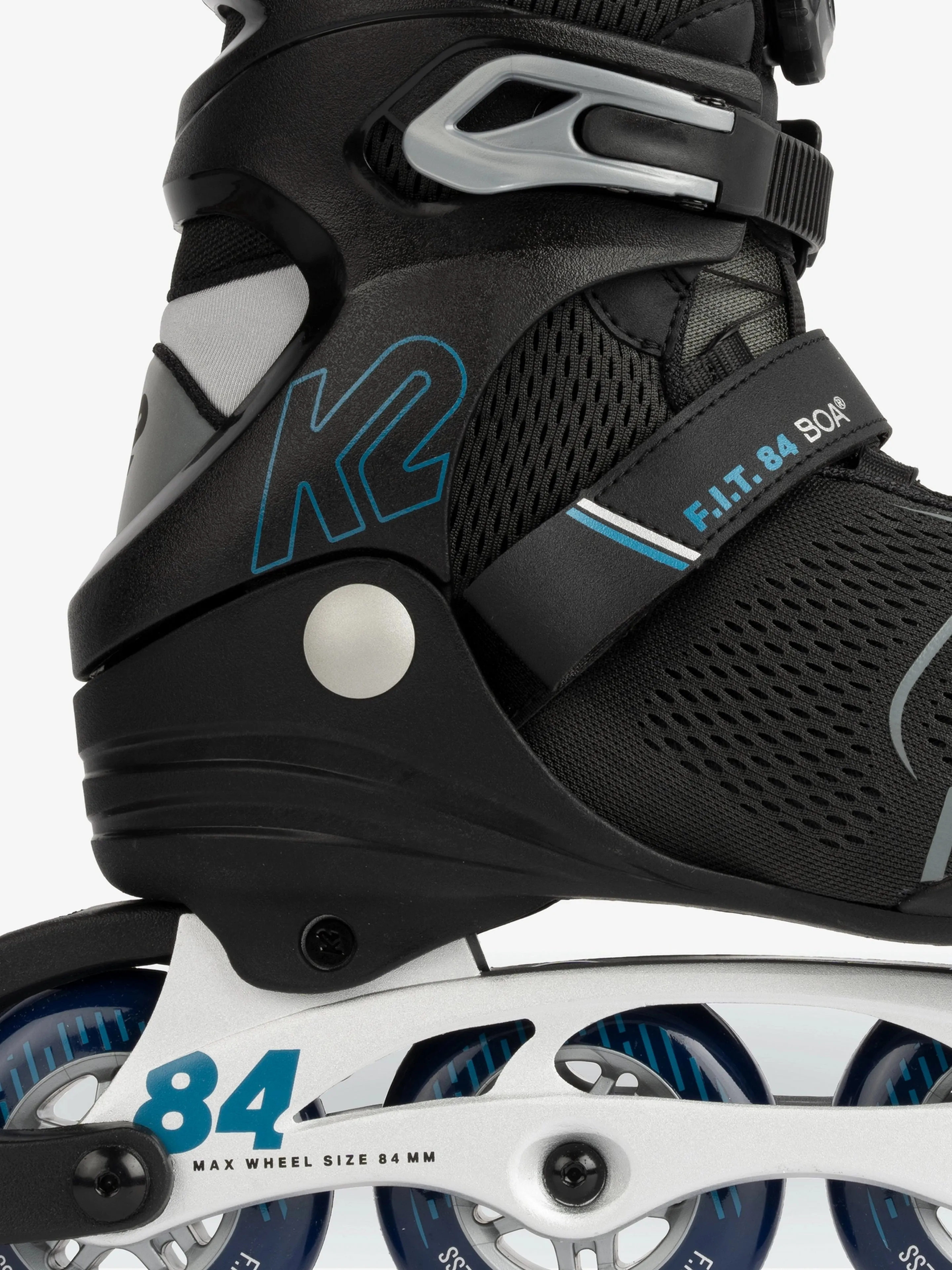 K2 F.I.T. 84 BOA INLINE SKATES 2022-BLACK/BLUE/GREY