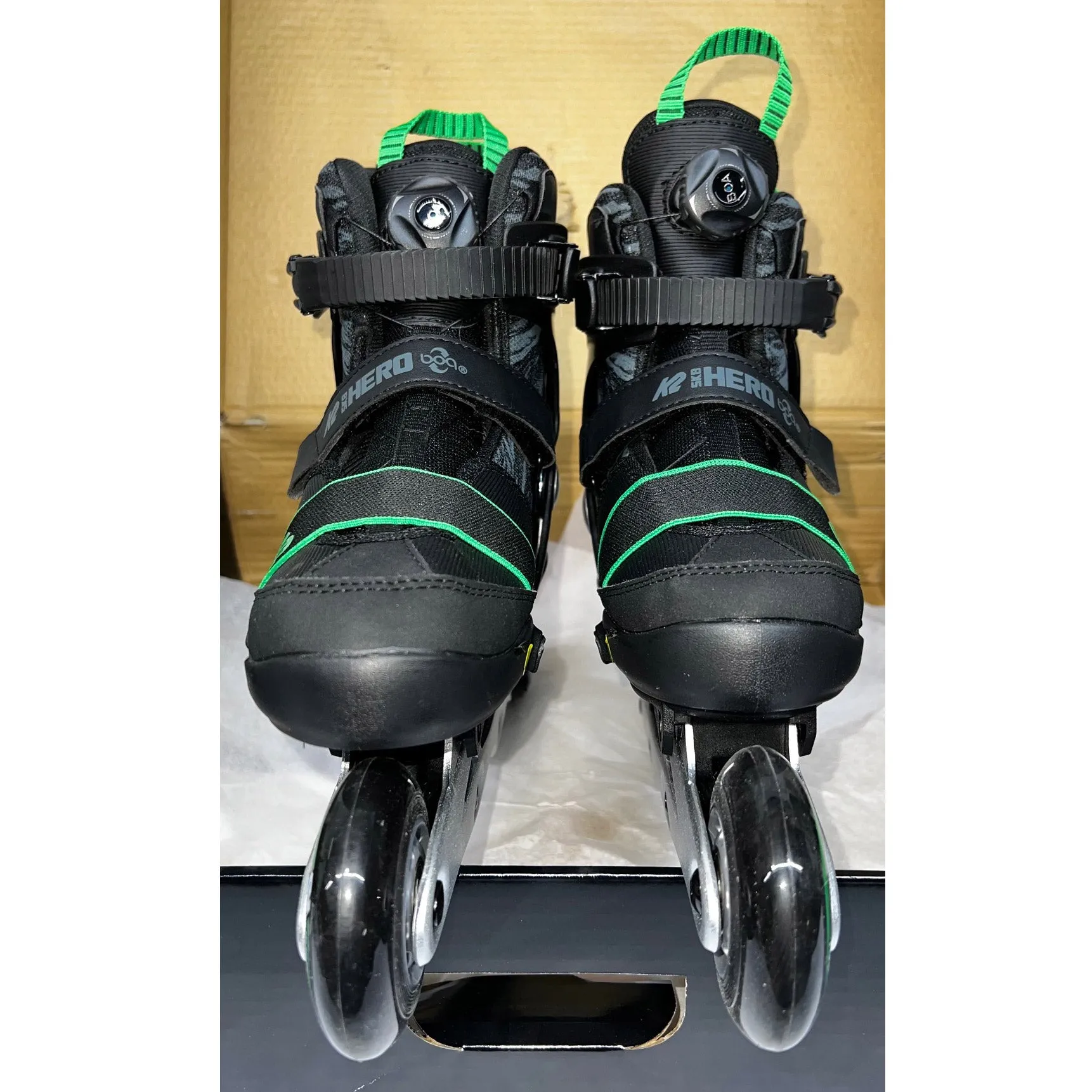 K2 Sk8 Hero Boa ALU Boys Adjustable Inline Skates - (Gently Used Size 1-5)