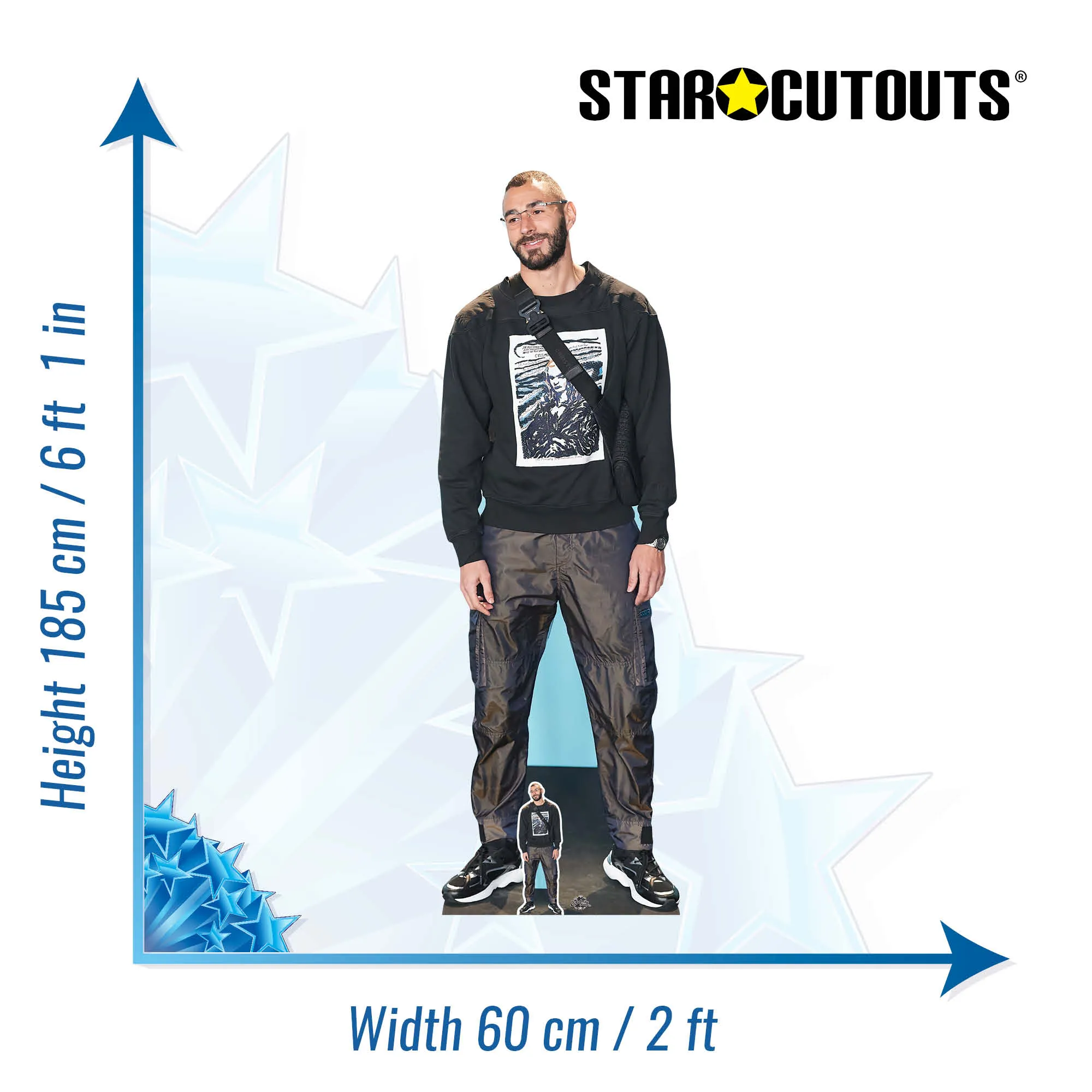 Karim Benzema Footballer  Cardboard Cutout
