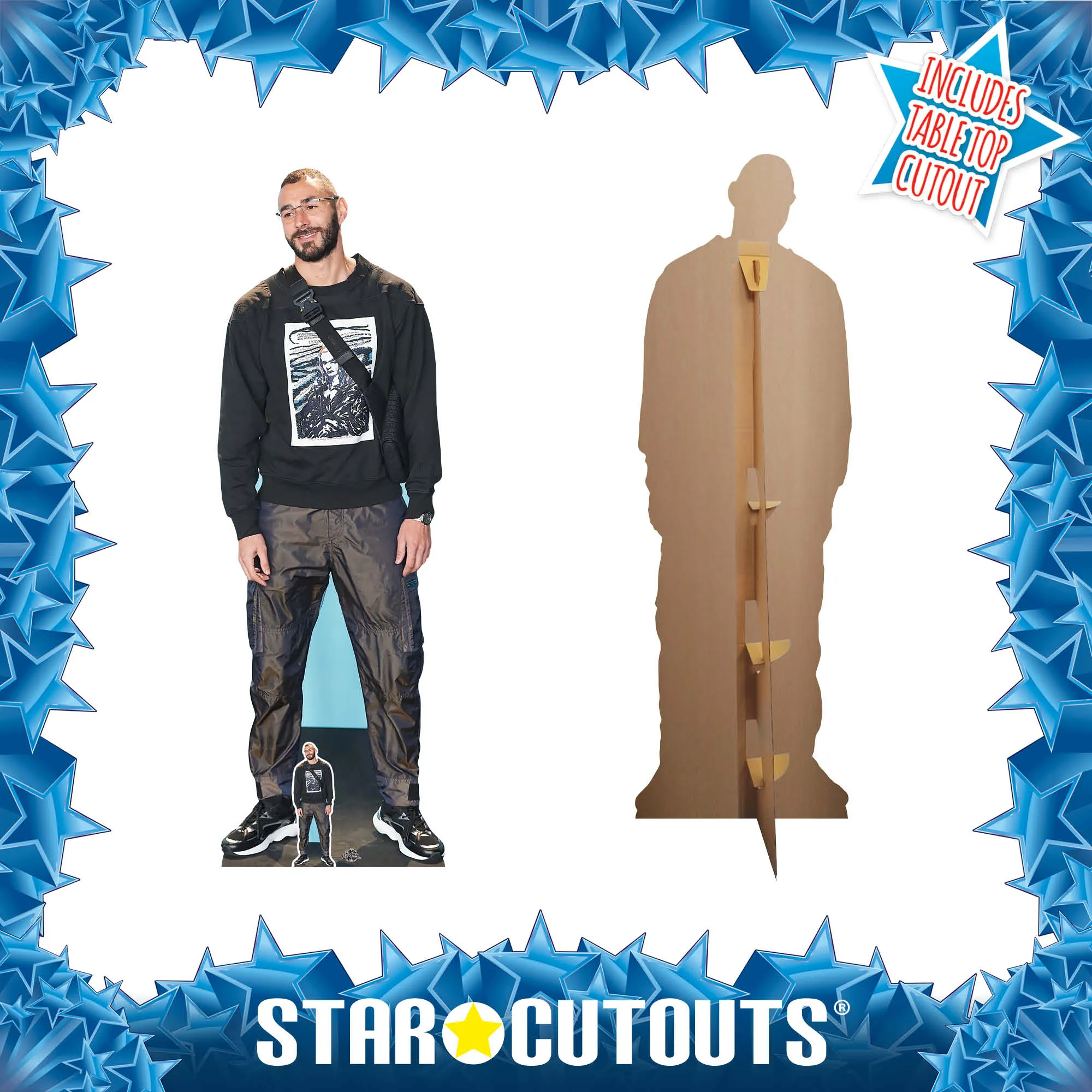 Karim Benzema Footballer  Cardboard Cutout