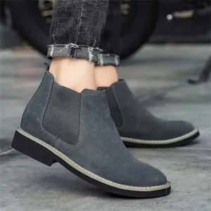 Kasteel - Heren Boots van Suède, Tijdloze Chelsea Enkelhoge Schoenen