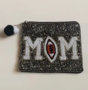 La Chic Football Mom Beaded Purse