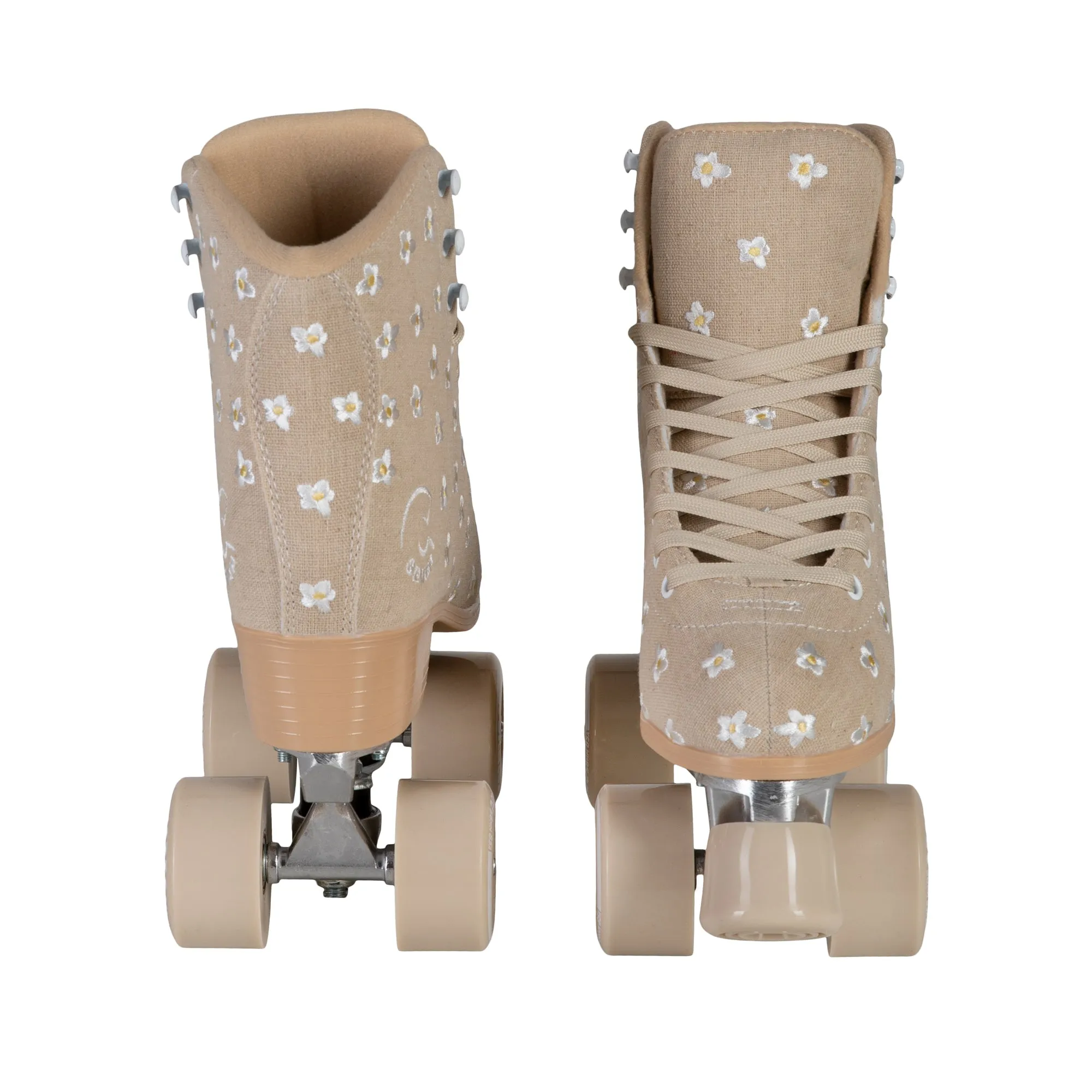Larroudé x C7 Raffia Quad Skates