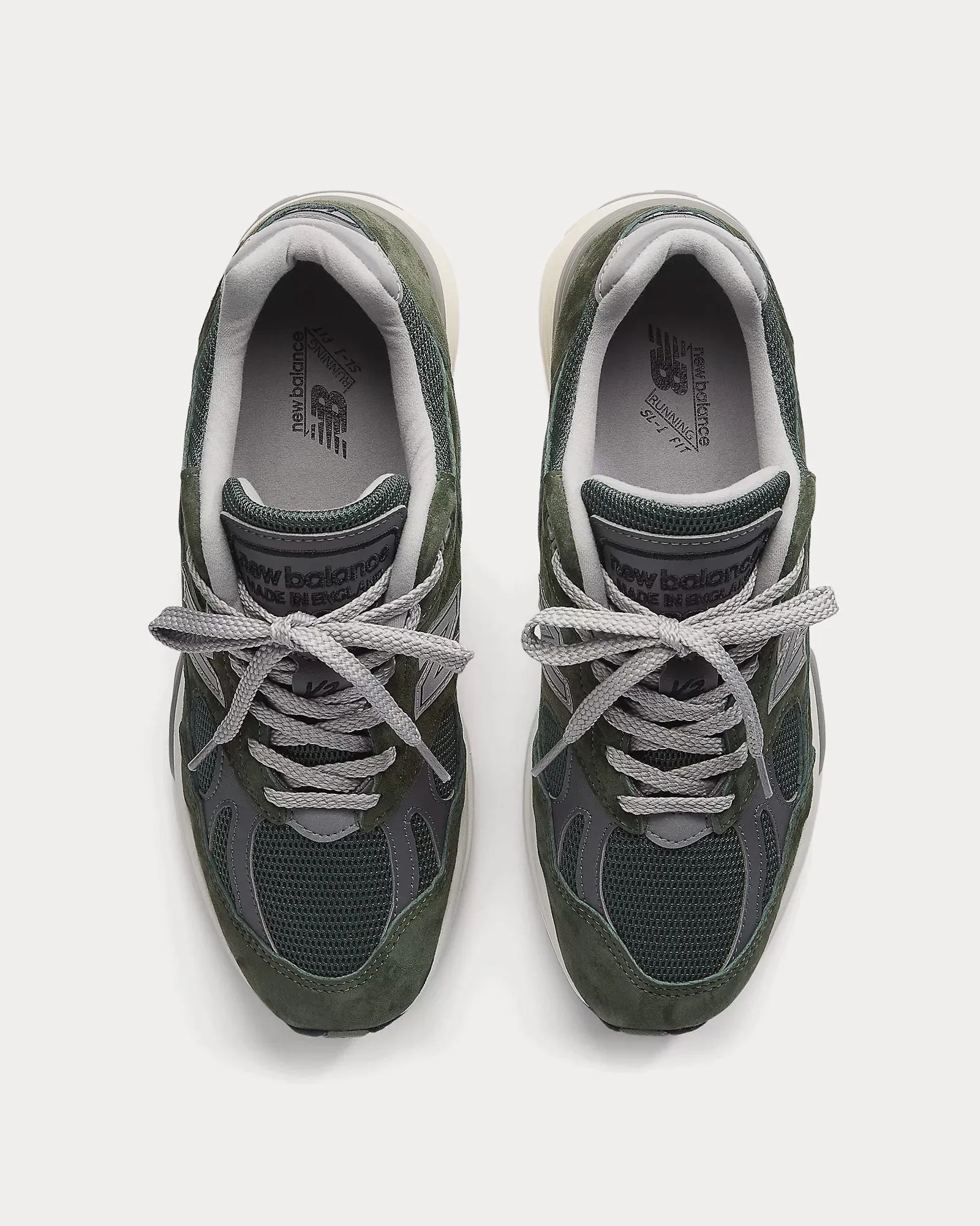 MADE in UK 991v2 Kombu Green / Black Forest / Smoked Pearl Low Top Sneakers