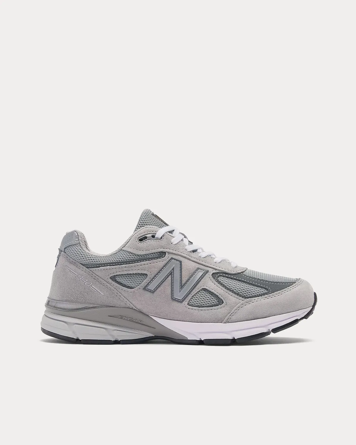 Made in USA 990v4 Core Grey / Silver Low Top Sneakers