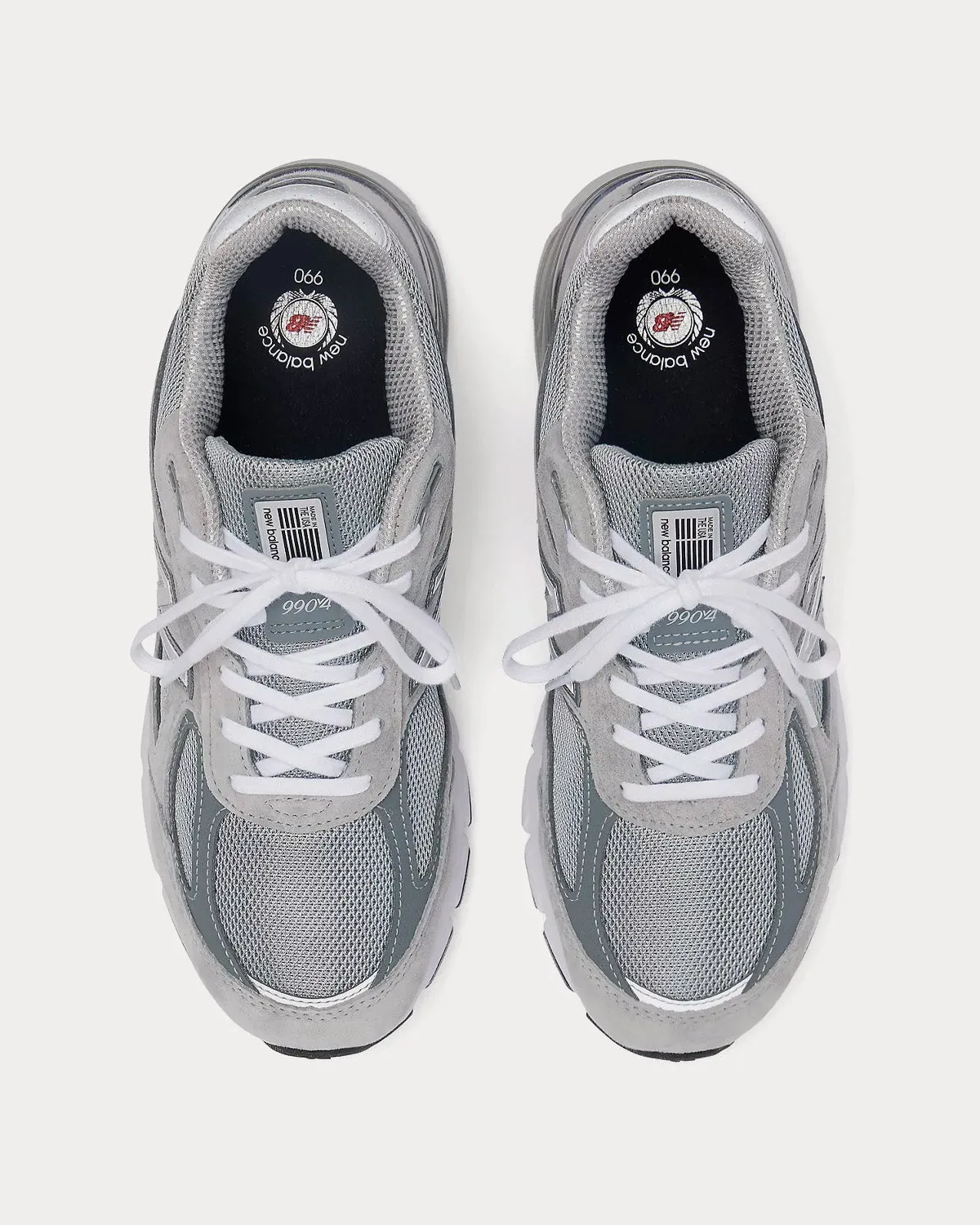 Made in USA 990v4 Core Grey / Silver Low Top Sneakers