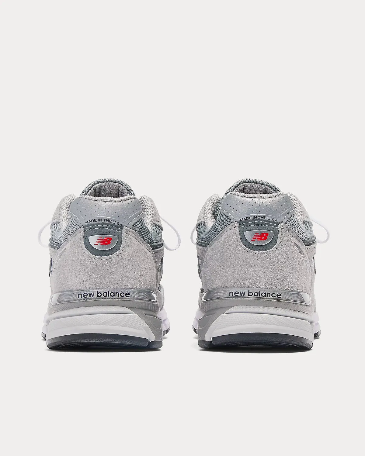 Made in USA 990v4 Core Grey / Silver Low Top Sneakers