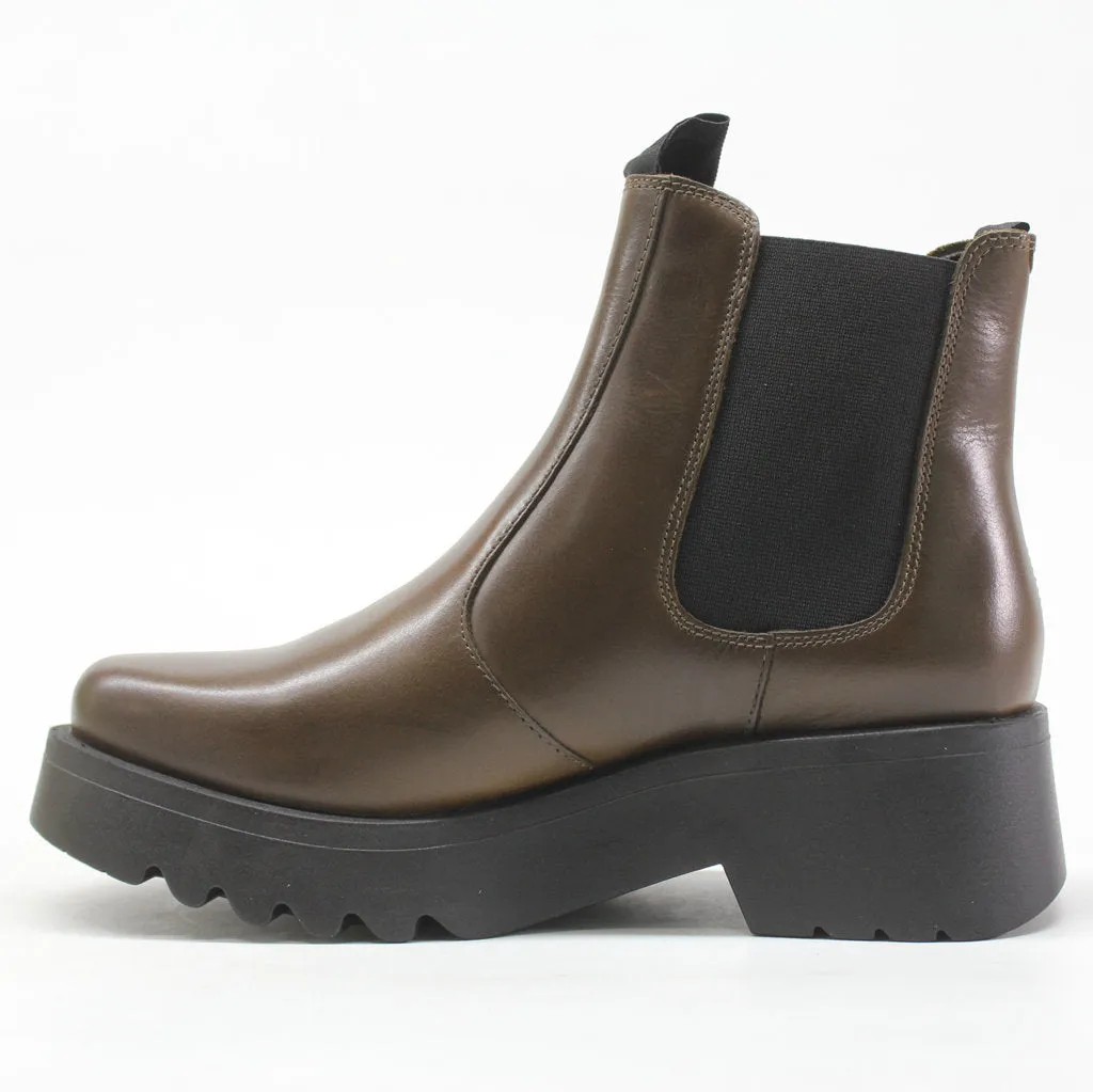 Medi789Fly Rug Leather Women's Chelsea Boots