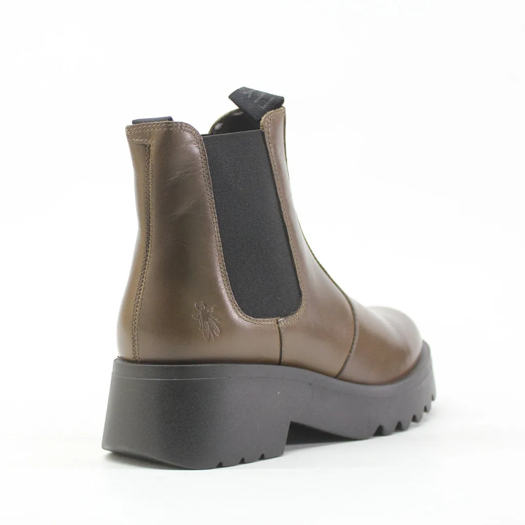 Medi789Fly Rug Leather Women's Chelsea Boots