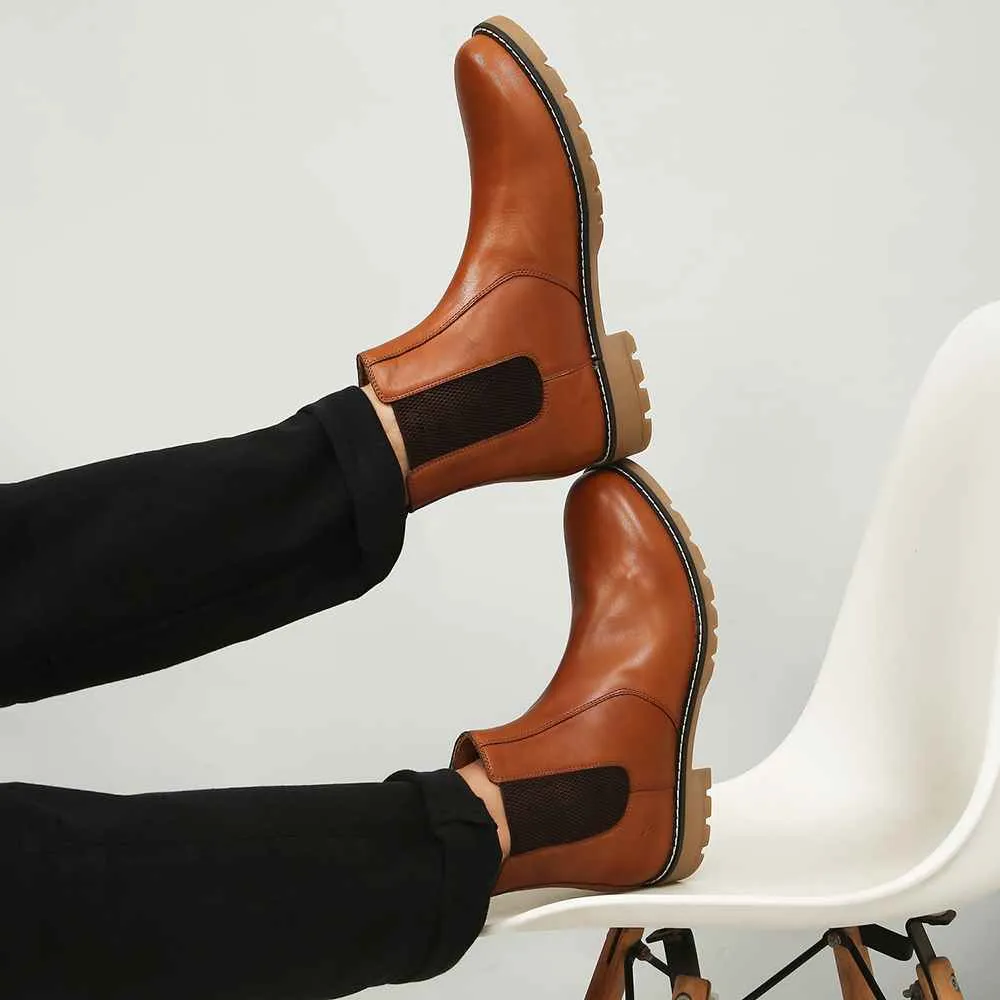 Men Chelsea Leather Boots