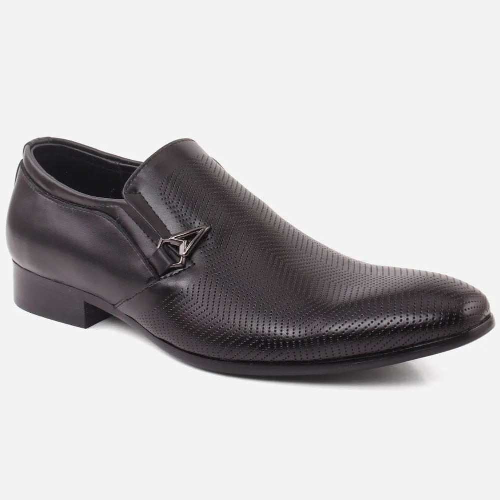 Men “JAC” Shaded Perforated textured Upper Buckle Formal Shoes