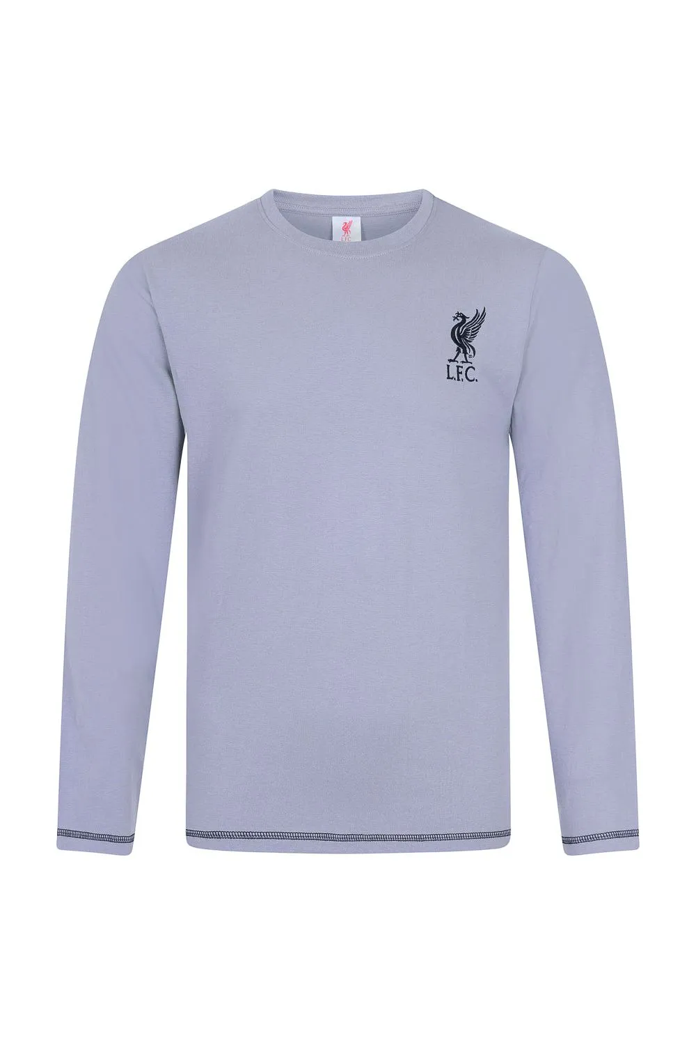Mens Official Liverpool Football Club Grey Long Pyjamas