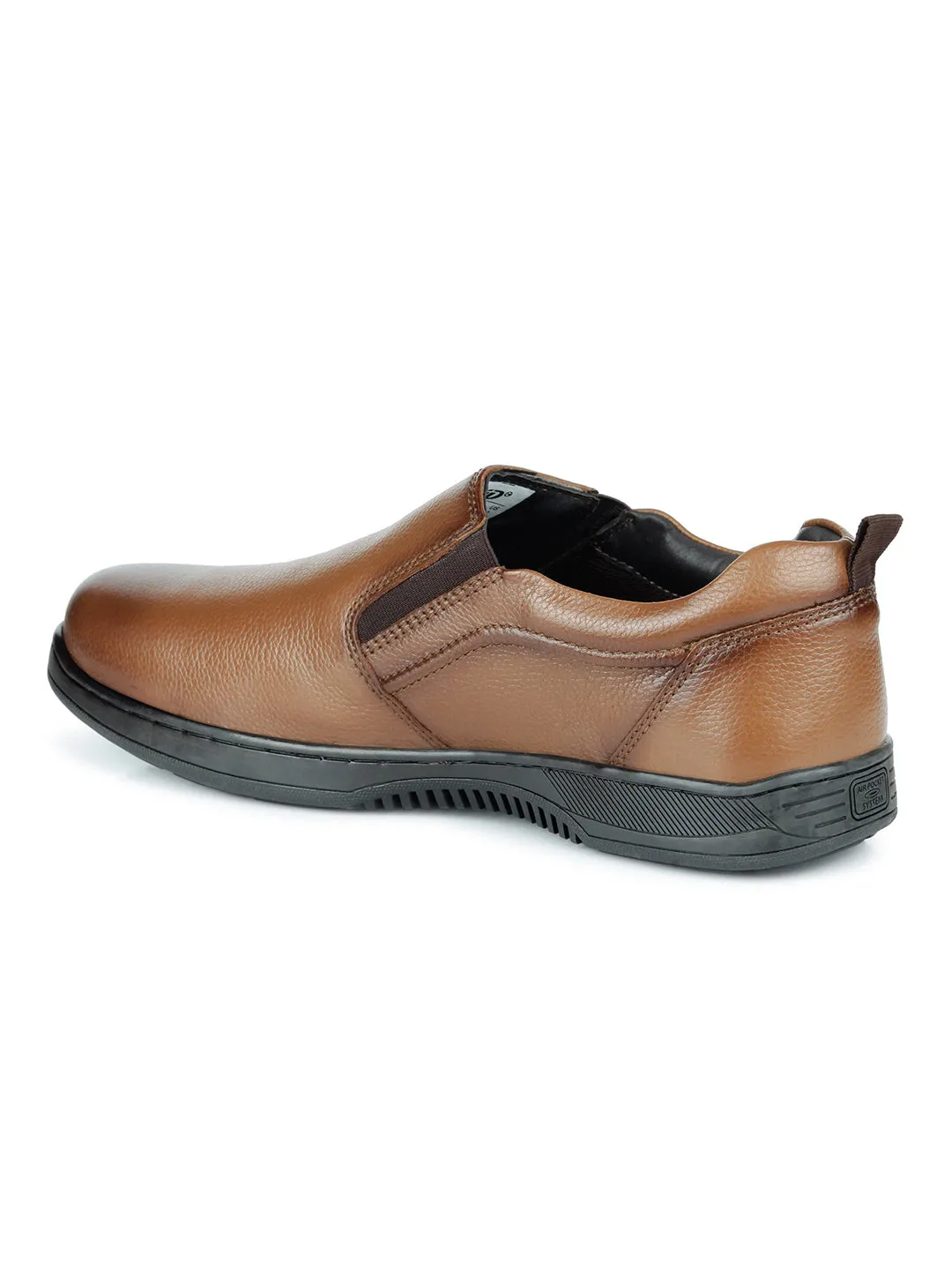 Men's Tan Round Toe Slip On Semi Formal (ID2166)