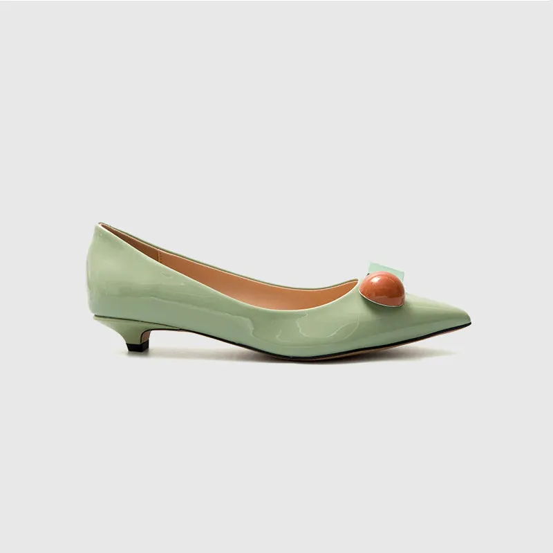 Pointy Toe Flats Green