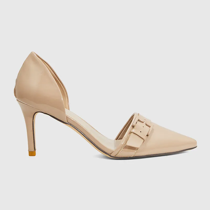 Pointy Toe Pumps Apricot