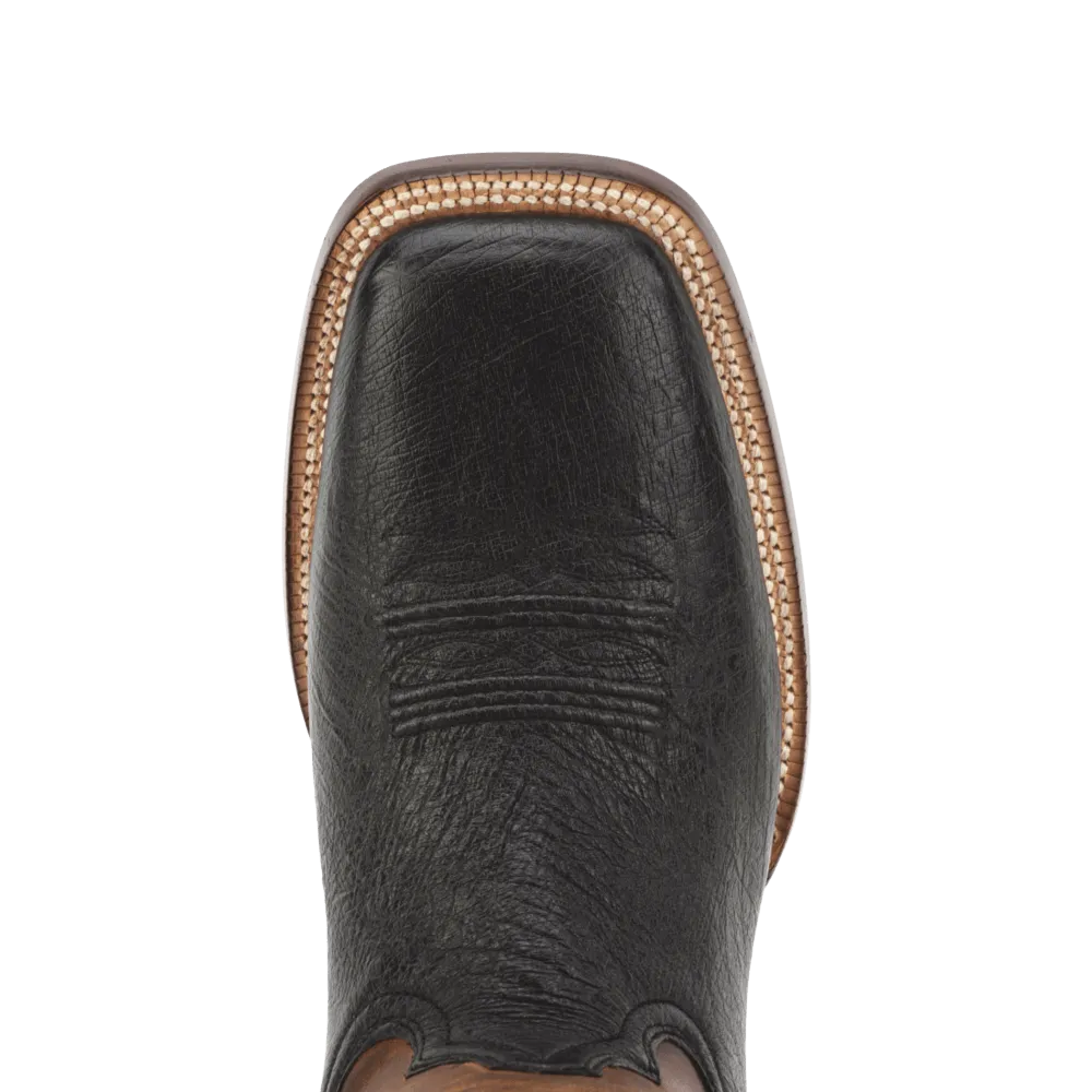 R. Watson Men's Black/Mad Dog Peanut Goat & Ostrich Exotic Western Boots RW5000-2