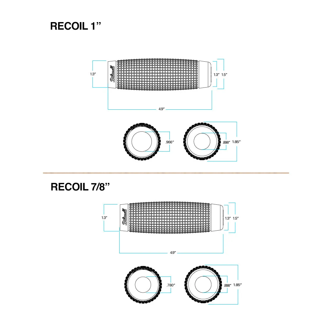 Recoil TPV Grips - Chocolate