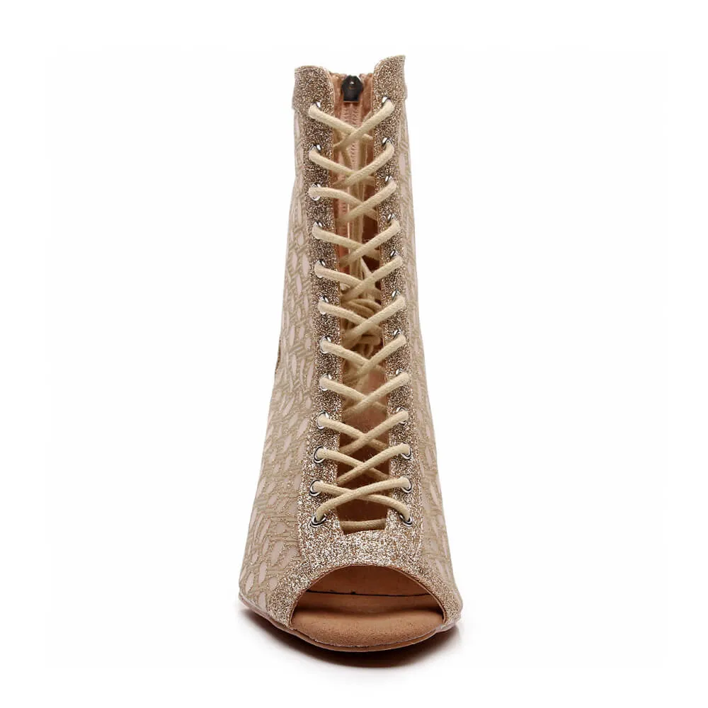 Rizzo Wide Fit - Gold Leopard Sparkle - Street Sole