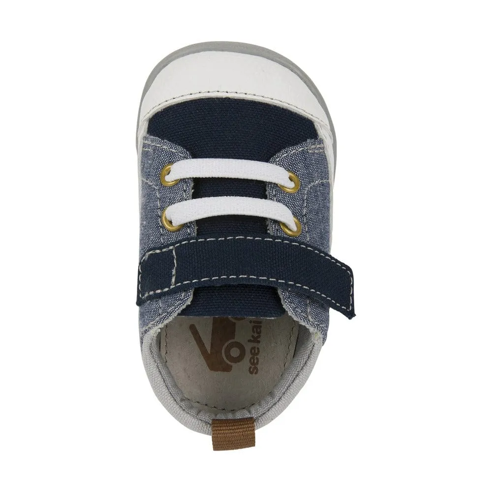 See Kai Run Stevie II First Walker Sneakers - Blue Denim
