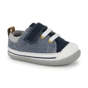 See Kai Run Stevie II First Walker Sneakers - Blue Denim