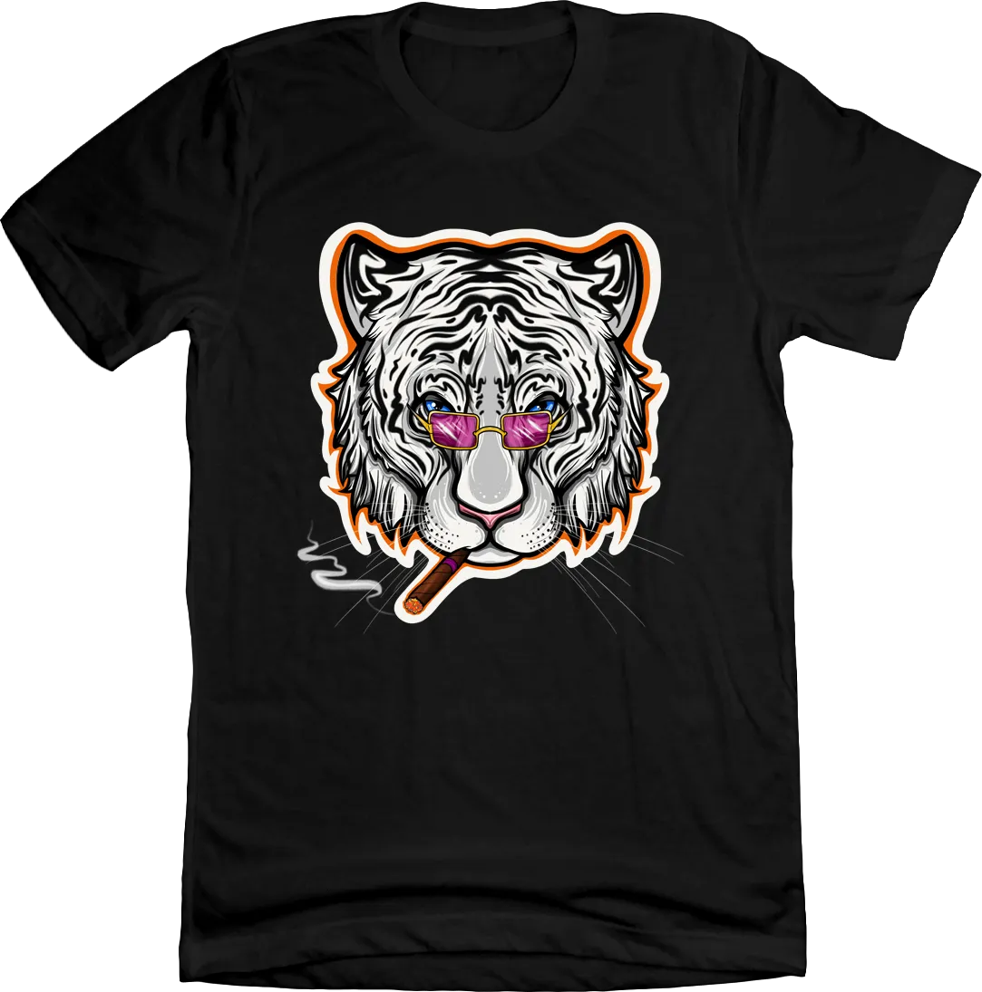 Smoking Tiger with Sunglasses