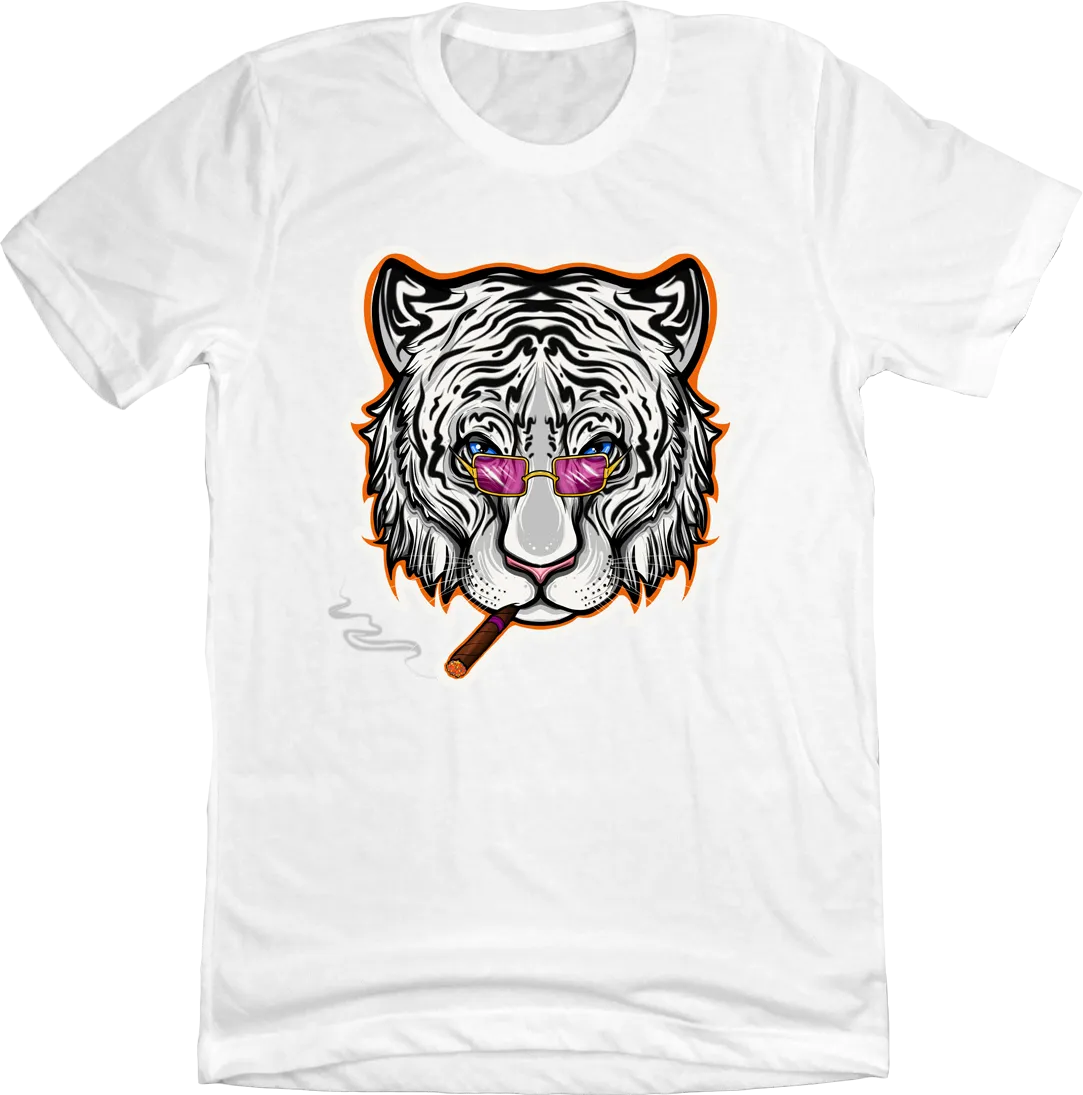 Smoking Tiger with Sunglasses
