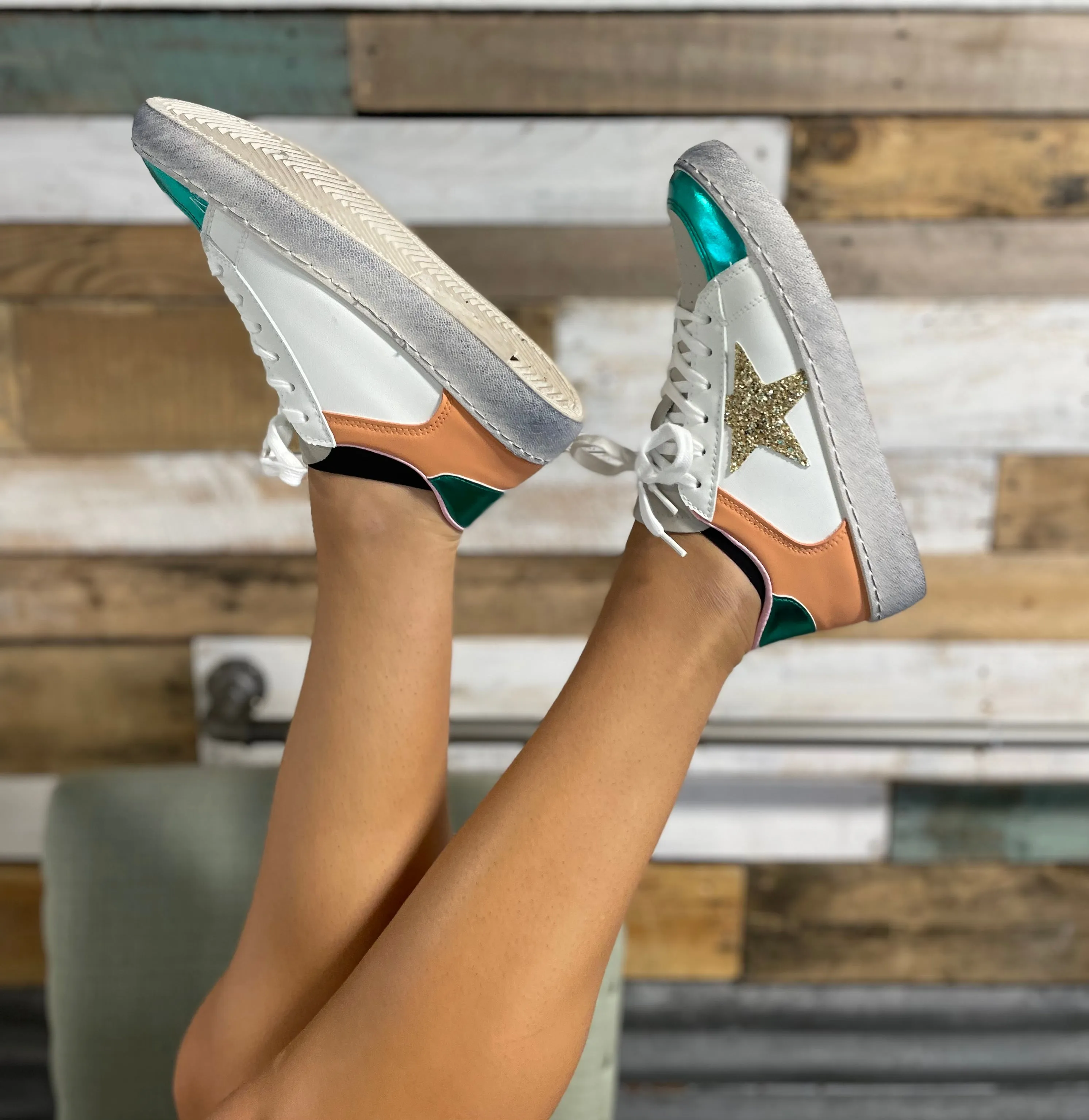 Star Design Laced Sneakers