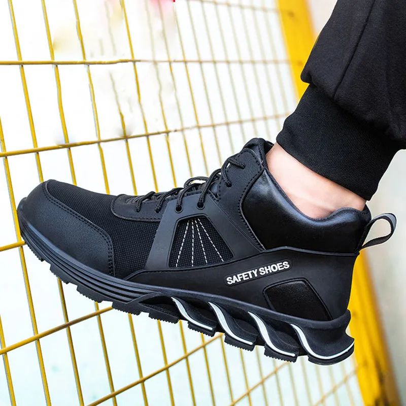 Steel Toe Shoes for Men Women Work Sneakers Lightweight Comfortable Safety On Puncture Slip Proof Indestructible Footwear Shoe