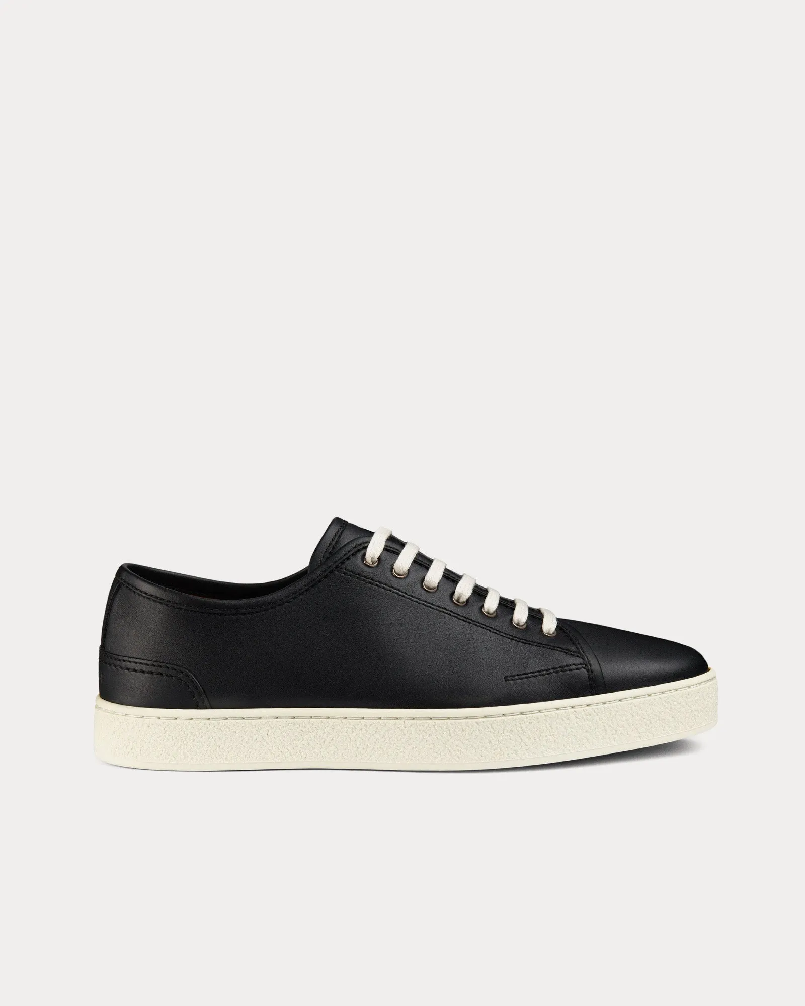 Stockwell Calf Leather Black Low Top Sneakers